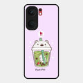 Cartoon Matcha Tea We Bare Bears Glossy Metal Case Cover For Iqoo Neo 9 Pro 5G
