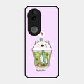 Cartoon Matcha Tea We Bare Bears Glossy Metal Case Cover For Iqoo Z10R