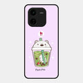 Cartoon Matcha Tea We Bare Bears Glossy Metal Case Cover For Iqoo Z9X 5G