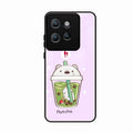 Cartoon Matcha Tea We Bare Bears Glossy Metal Case Cover For Motorola Edge 50 Neo