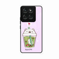 Cartoon Matcha Tea We Bare Bears Glossy Metal Case Cover For Motorola G67 Power 5G