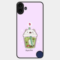 Cartoon Matcha Tea We Bare Bears Glossy Metal Case Cover For Nothing Cmf Phone 1