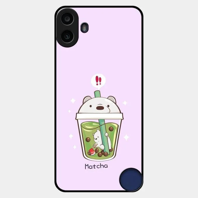 Cartoon Matcha Tea We Bare Bears Glossy Metal Case Cover For Nothing Cmf Phone 1