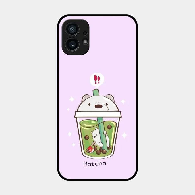 Cartoon Matcha Tea We Bare Bears Glossy Metal Case Cover For Nothing Phone 1