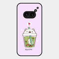 Cartoon Matcha Tea We Bare Bears Glossy Metal Case Cover For Nothing Phone 2A 5G