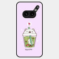 Cartoon Matcha Tea We Bare Bears Glossy Metal Case Cover For Nothing Phone 2A Plus