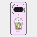 Cartoon Matcha Tea We Bare Bears Glossy Metal Case Cover For Nothing Phone 3A 5G