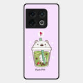 Cartoon Matcha Tea We Bare Bears Glossy Metal Case Cover For Oneplus 10 Pro 5G