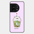 Cartoon Matcha Tea We Bare Bears Glossy Metal Case Cover For Oneplus 11 5G