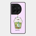 Cartoon Matcha Tea We Bare Bears Glossy Metal Case Cover For Oneplus 12 5G