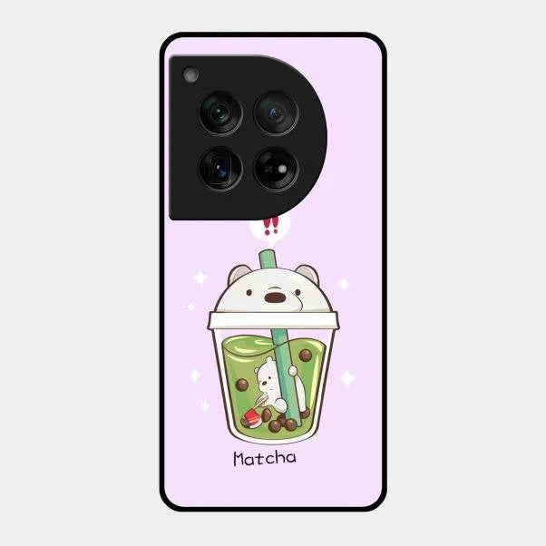 Cartoon Matcha Tea We Bare Bears Glossy Metal Case Cover For Oneplus 12 5G
