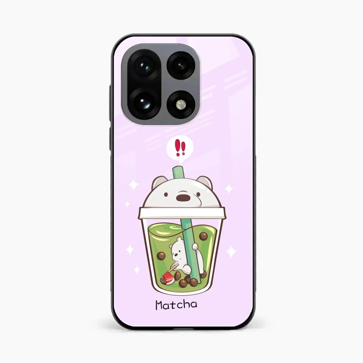 Cartoon Matcha Tea We Bare Bears Glossy Metal Case Cover For OnePlus 15 5G