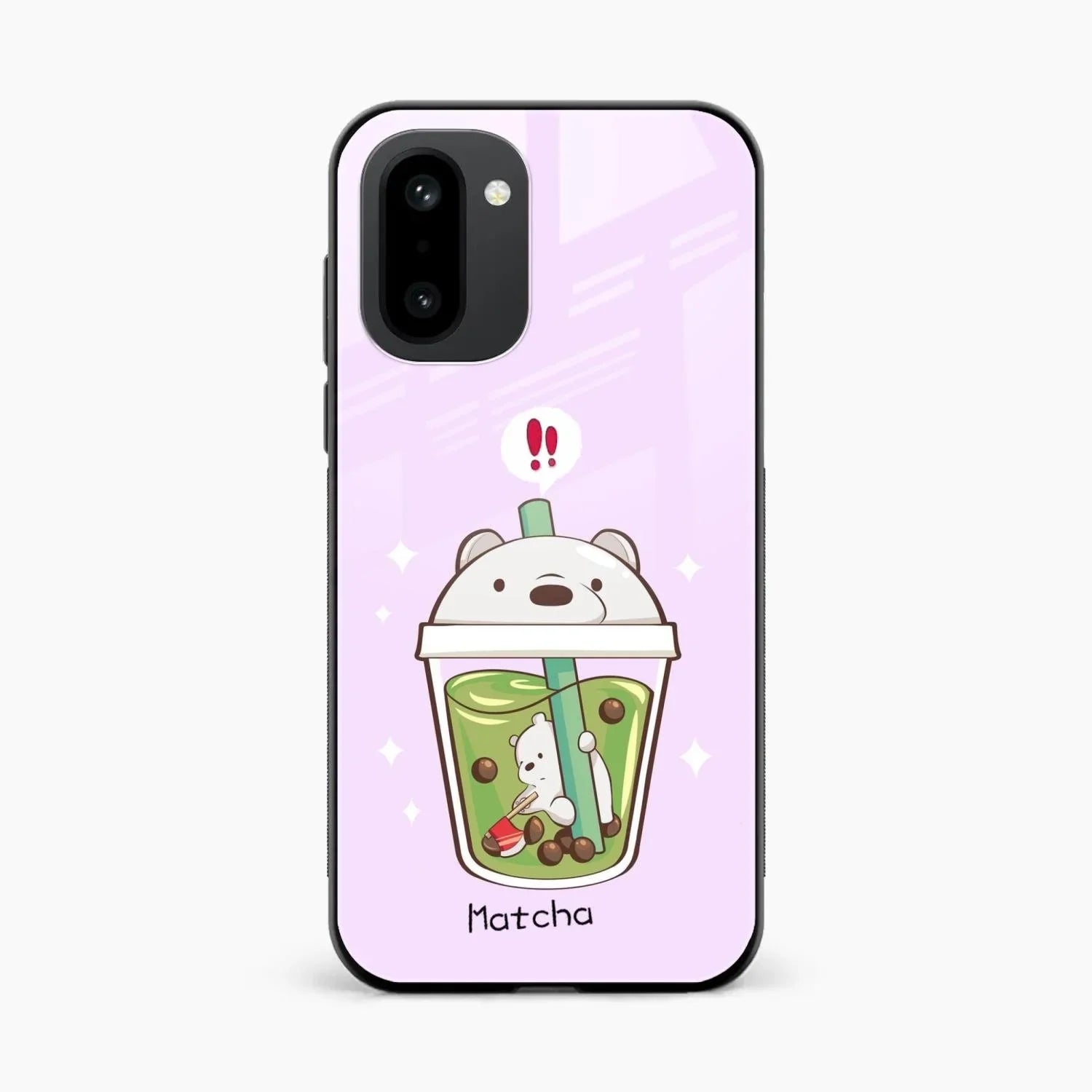 Cartoon Matcha Tea We Bare Bears Glossy Metal Case Cover For OnePlus 15R 5G