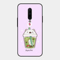 Cartoon Matcha Tea We Bare Bears Glossy Metal Case Cover For Oneplus 7 Pro