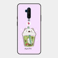 Cartoon Matcha Tea We Bare Bears Glossy Metal Case Cover For Oneplus 7T Pro