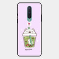 Cartoon Matcha Tea We Bare Bears Glossy Metal Case Cover For Oneplus 8