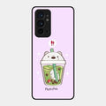 Cartoon Matcha Tea We Bare Bears Glossy Metal Case Cover For Oneplus 9Rt 5G
