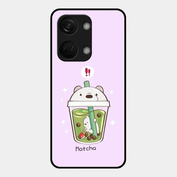Cartoon Matcha Tea We Bare Bears Glossy Metal Case Cover For Oneplus Nord 3 5G