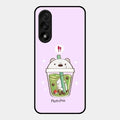 Cartoon Matcha Tea We Bare Bears Glossy Metal Case Cover For Oneplus Nord 5 5G
