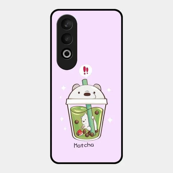 Cartoon Matcha Tea We Bare Bears Glossy Metal Case Cover For Oneplus Nord Ce 4 5G