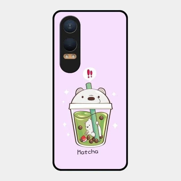 Cartoon Matcha Tea We Bare Bears Glossy Metal Case Cover For Oneplus Nord Ce 4 Lite 5G
