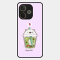Cartoon Matcha Tea We Bare Bears Glossy Metal Case Cover For Oppo A5 Pro 5G