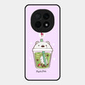 Cartoon Matcha Tea We Bare Bears Glossy Metal Case Cover For Oppo F29 Pro 5G