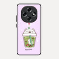 Cartoon Matcha Tea We Bare Bears Glossy Metal Case Cover For Oppo F31 Pro 5G