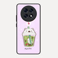 Cartoon Matcha Tea We Bare Bears Glossy Metal Case Cover For Oppo F31 Pro Plus 5G