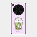Cartoon Matcha Tea We Bare Bears Glossy Metal Case Cover For Oppo Find X8 Pro 5G