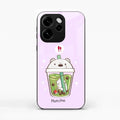 Cartoon Matcha Tea We Bare Bears Glossy Metal Case Cover For Oppo Reno 15 Pro 5G