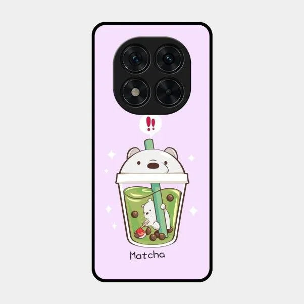 Cartoon Matcha Tea We Bare Bears Glossy Metal Case Cover For Poco X7 5G