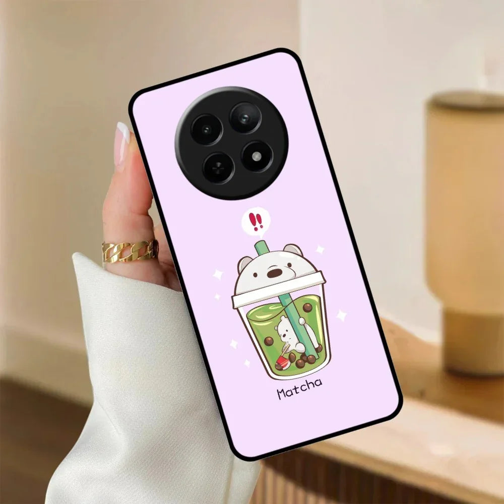 Cartoon Matcha Tea We Bare Bears Glossy Metal Case Cover For Realme - ShopOnCliQ