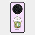 Cartoon Matcha Tea We Bare Bears Glossy Metal Case Cover For Realme 12 Pro 5G