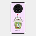 Cartoon Matcha Tea We Bare Bears Glossy Metal Case Cover For Realme 13 5G