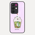 Cartoon Matcha Tea We Bare Bears Glossy Metal Case Cover For Realme 15X 5G