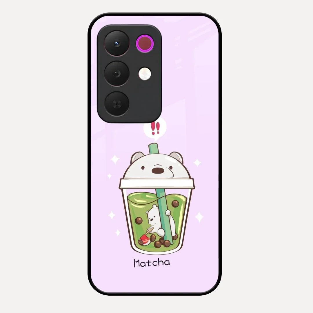 Cartoon Matcha Tea We Bare Bears Glossy Metal Case Cover For Realme C85 5G