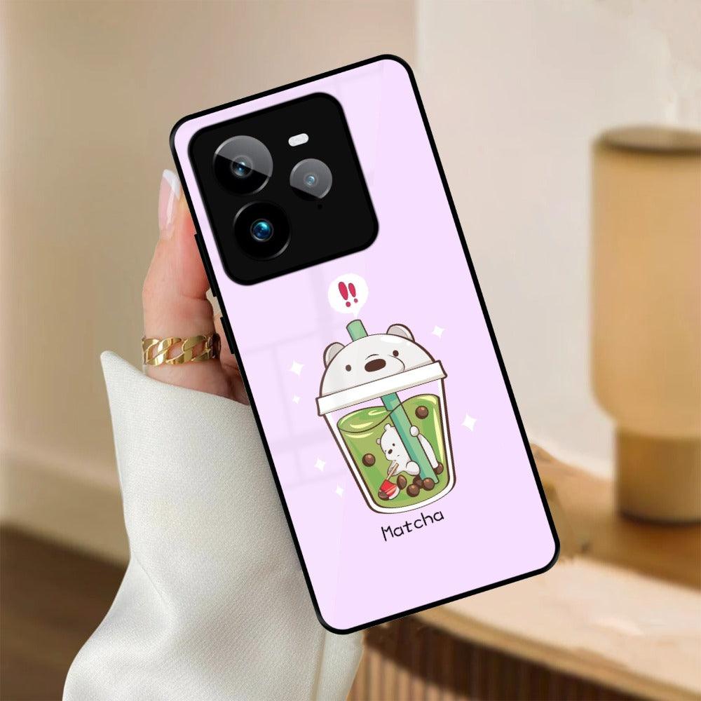 Cartoon Matcha Tea We Bare Bears Glossy Metal Case Cover For Realme - ShopOnCliQ