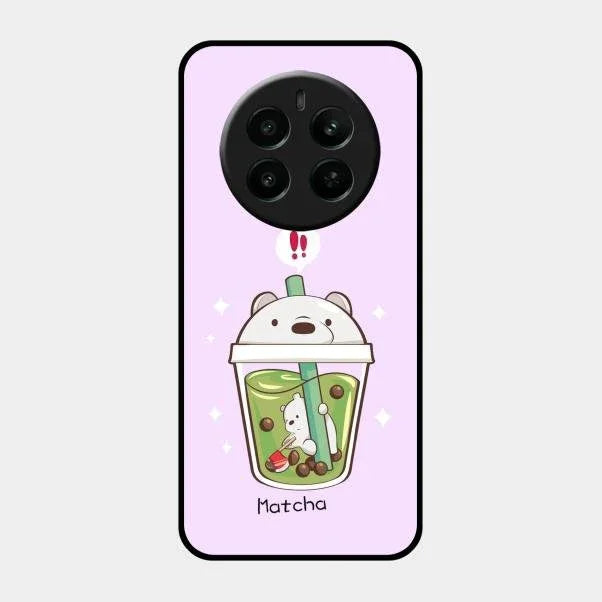 Cartoon Matcha Tea We Bare Bears Glossy Metal Case Cover For Realme Narzo 70 Pro 5G