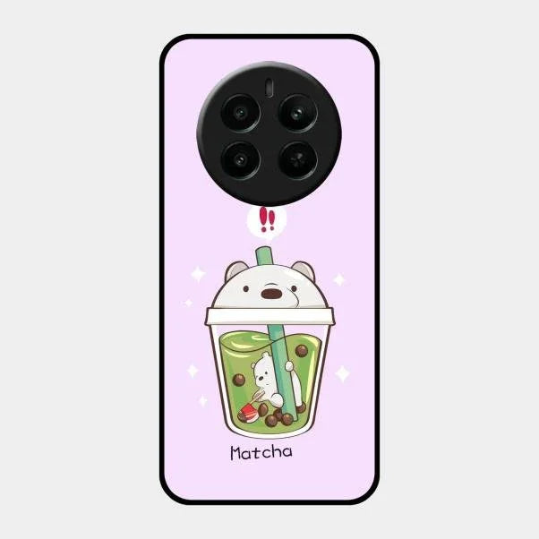 Cartoon Matcha Tea We Bare Bears Glossy Metal Case Cover For Realme P1 5G
