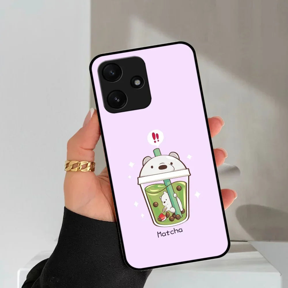 Cartoon Matcha Tea We Bare Bears Glossy Metal Case Cover For Poco - ShopOnCliQ