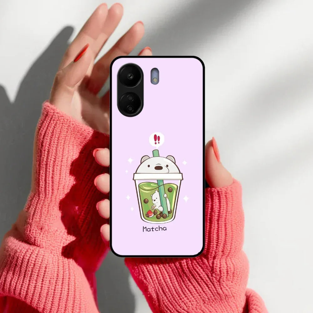 Cartoon Matcha Tea We Bare Bears Glossy Metal Case Cover For Redmi - ShopOnCliQ