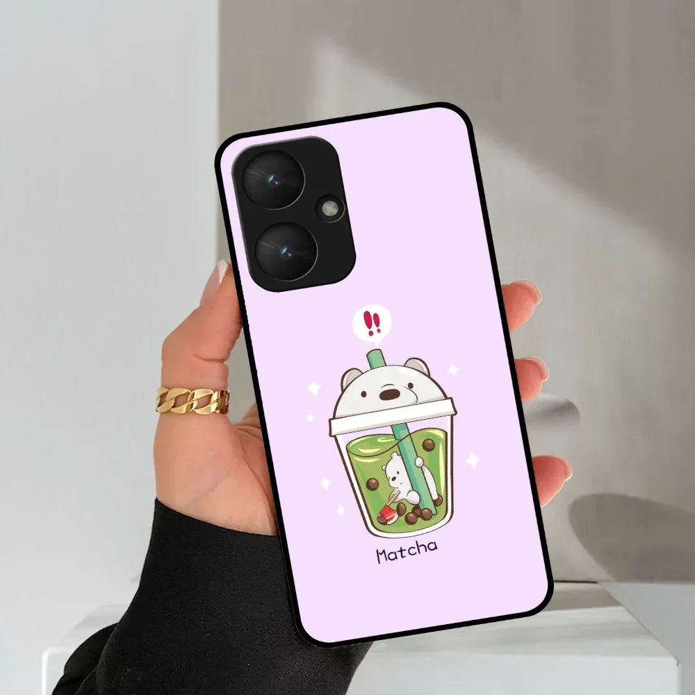 Cartoon Matcha Tea We Bare Bears Glossy Metal Case Cover For Redmi - ShopOnCliQ