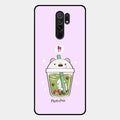Cartoon Matcha Tea We Bare Bears Glossy Metal Case Cover For Redmi 9 Prime