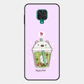 Cartoon Matcha Tea We Bare Bears Glossy Metal Case Cover For Redmi Note 10 Lite