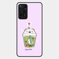 Cartoon Matcha Tea We Bare Bears Glossy Metal Case Cover For Redmi Note 11 Pro 5G
