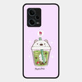 Cartoon Matcha Tea We Bare Bears Glossy Metal Case Cover For Redmi Note 12 Pro 5G