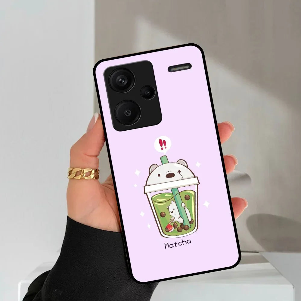 Cartoon Matcha Tea We Bare Bears Glossy Metal Case Cover For Redmi - ShopOnCliQ
