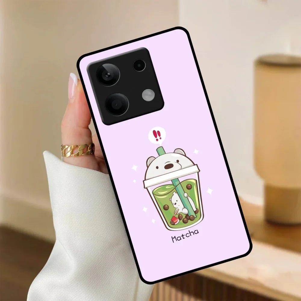 Cartoon Matcha Tea We Bare Bears Glossy Metal Case Cover For Redmi - ShopOnCliQ