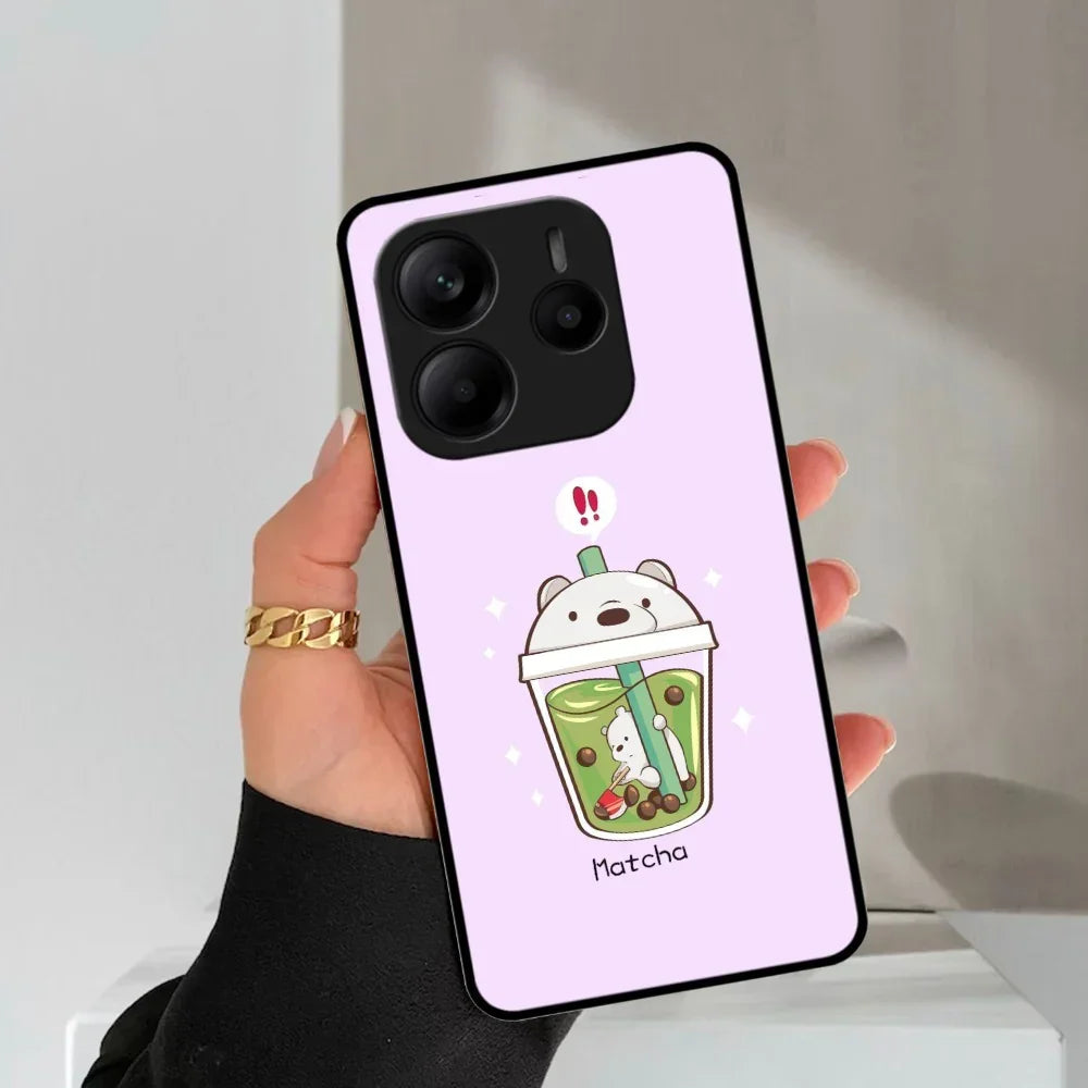 Cartoon Matcha Tea We Bare Bears Glossy Metal Case Cover For Redmi - ShopOnCliQ
